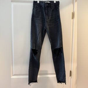 Trendy Black Ripped Jeans